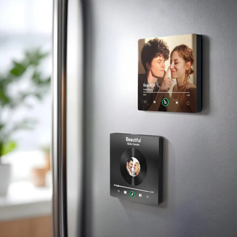 Custom Music Fridge Magnets That Plays Music with 4 Photos Mother's Day Gifts for Mum